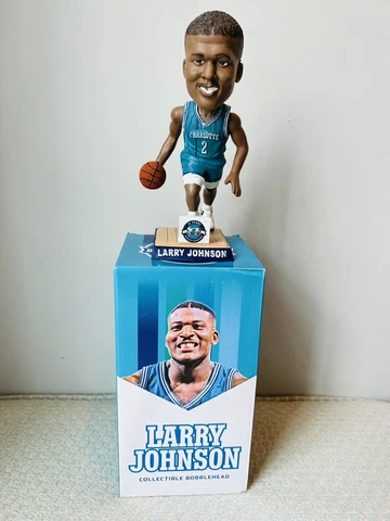 NEW LARRY JOHNSON Charlotte Hornets 2019 Bobblehead  Match-Up 30th Anniversary Cover
