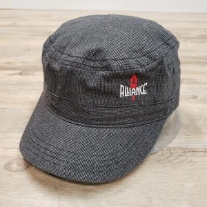 Alliance Cadet Hat Cap Strap Back Gray Stripes Cotton Adjustable - Picture 1 of 9