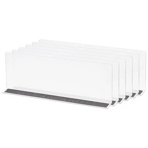 L Type Dividers, PVC Clear Separator With Magnetic Strip 35 x 4 x 12cm 6Pcs - Picture 1 of 5