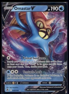 OMASTAR V 035/195 SILVER TEMPEST POKEMON (ULTRA, NM) - Picture 1 of 2