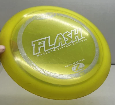 Discraft FLASH Disc Golf Z-plastic Maximum Distance Driver (Yellow) 172 grams - Image 1 of 4