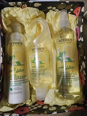 Avon Senses Cuidado Corporal Flor de Limón y Albahaca Juego de 3 piezas Nuevo Foto 1 de 4