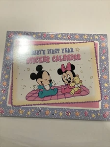 Vintage Disney Babies Stepping Stones-Baby’s First Year Sticker Calendar New - Picture 1 of 23