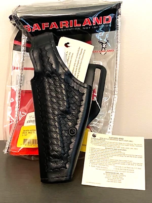 NEW Safariland Beretta Gun Holster 200-73-182 LH Black Taurus Top Basket Weave - Image 1 of 4