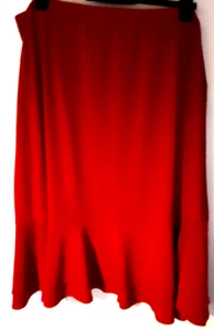 NEW WITHOUT TAGS ANTTHONY STUDIO JUST BELOW KNEE RED SKIRT SIZE 3XL - Picture 1 of 4