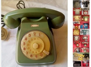 TELEFONO FISSO SIP A DISCO, COLORE VERDE, anni 70 e altri. - Foto 1 di 21