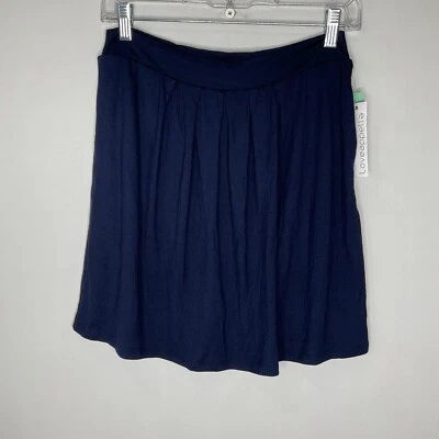 Minifalda plisada Loveappella Davon azul marino para mujer mediana elástica Foto 1 de 4