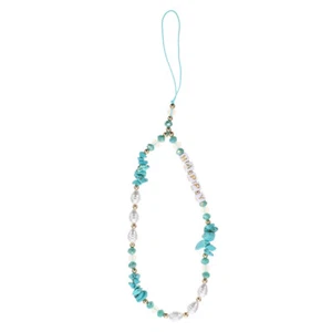 Phone Neck Strap Mobile Phone Lanyard Phone Beads Chain Keychain Beaded Lanyard - Afbeelding 1 van 12