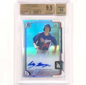 2015 Bowman Chrome RC Cody Bellinger rookie Refractor /499 BGS 9.5 Auto 10 - Picture 1 of 2