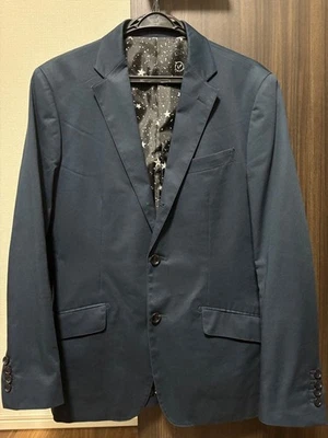 SOPHNET. Navy Tailored Jacket Star Lining Slim Fit Used - Image 1 of 4