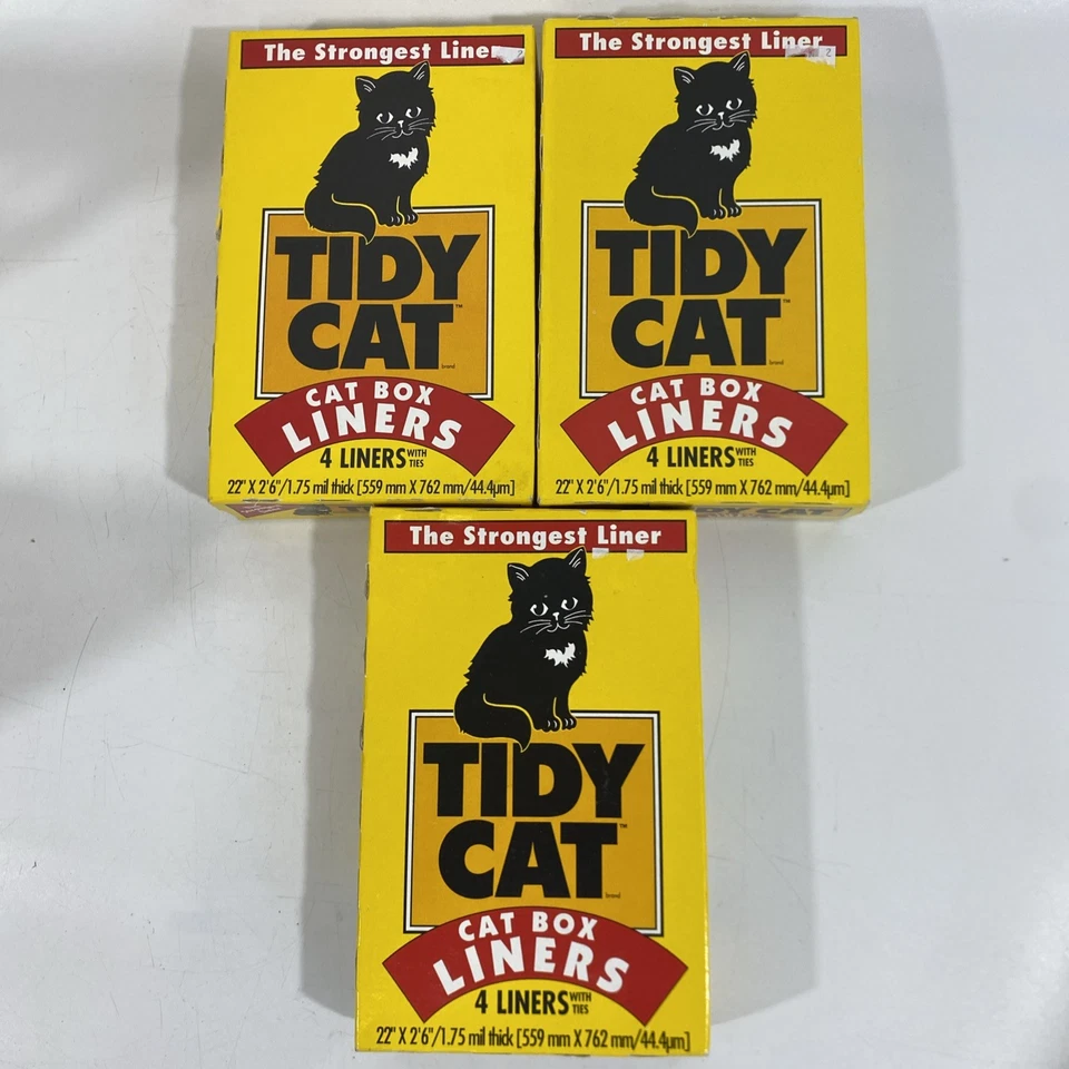 Caja de arena Purina Tidy Cats forros resistentes al desgarro lote de 3 cajas nuevas Foto 1 de 4