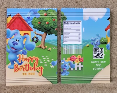 12 bolsas de regalos de fiesta de cumpleaños de regalos de botín de gracias pistas azules Foto 1 de 4