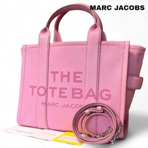 Marc Jacobs The Leather Borsa Tote Bag Media Taglia A4 Compatibile - Foto 1 di 16