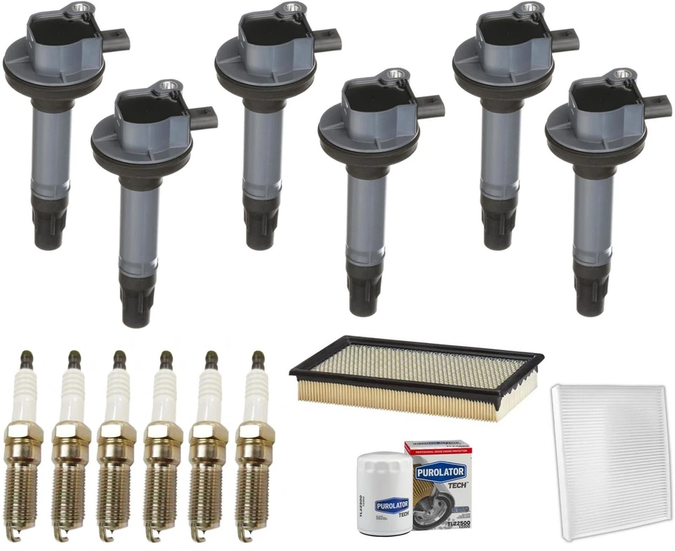Bobinas de ignição platina velas de ignição kit de ajuste para Ford Explorer 3.5L 2017-19 - Imagem 1 de 4