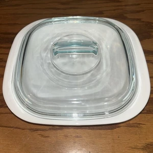 Corningware Corelle Simply Light Square 2.5 Qt Glass Bakeware W/ Lid USA - Picture 1 of 8