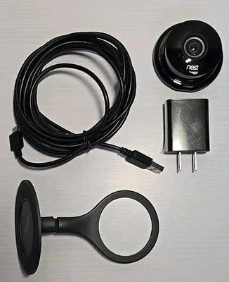 Google Nest Cam Indoor Security Camera A0005 (1st Gen) Black USB Pre-owned READ - Image 1 of 4