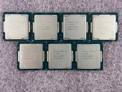 Lot of 7 Intel Core i3-7100T SR35P Dual Core 3.40GHz LGA 1151 CPU Processor - Image 1 of 2