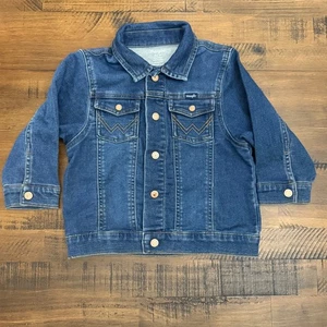 Wrangler Boys size 4T Denim Jean Jacket Snap Closure - Picture 1 of 3