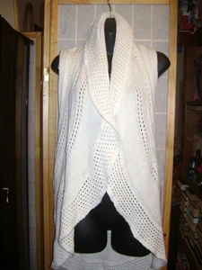 NWT JOHN PAUL RICHARD WOMEN FASHION VEST Ivory Knit L sz Orig.$60/00 - Picture 1 of 8