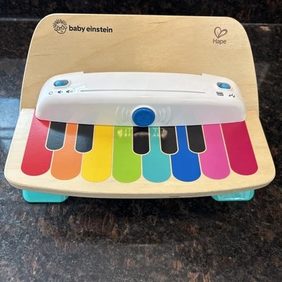 BABY EINSTEIN Hape Magic Touch WOOD Piano Music TOY NO CARDS Works Great Kids 🎹 - Image 1 of 4