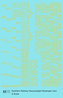 K4 O Scale Decals Southern Railway Heavyweight Passenger Car Dulux Gold - Image 1 of 4