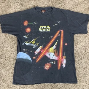 Camiseta Estampada De Colección Años 90 Star Wars Episodio 1 Amenaza Fantasma Talla L - Imagen 1 de 24