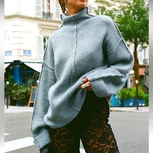 PRINCESS POLLY WOMENS LACHLYNN OVERSIZED KNIT SWEATER IN CHARCOAL MARLE S/M - Picture 1 of 8