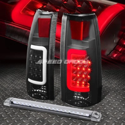SMOKED HOUSING 3D LED BAR TAIL+CHROME 3RD BRAKE LIGHT FOR 92-00 SUBURBAN/TAHOE - Image 1 of 4