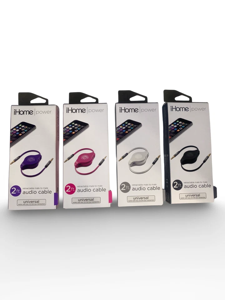 Cable de audio retráctil macho a macho IHome Power (mensaje para oferta al por mayor) Foto 1 de 3
