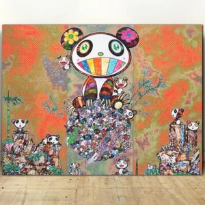 TAKASHI MURAKAMI PANDA Radiation Falls CANVAS PRINT JAPANESE POP ART 24"x36" - Picture 1 of 1