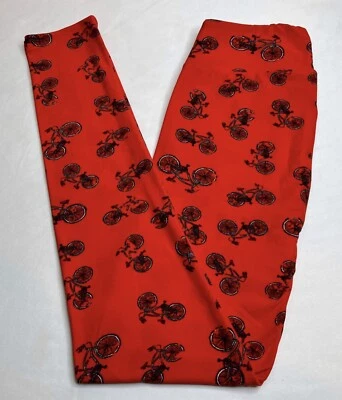 НОВЫЕ леггинсы LuLaRoe OS КРАСНЫЕ ЧЕРНЫЕ БИРЮЗОВЫЕ Спортивный ВЕЛОСИПЕД Велосипед Транспортировка - Изображение 1 из 4