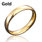 Gold Silver Plated Ring Band Men Women Unisex Stainless Steel Wedding Supplies