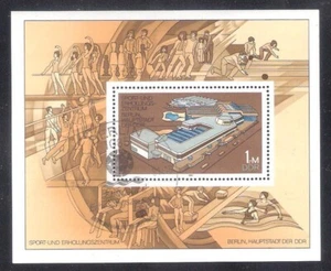 chess Pieces Sportcentre 1981 DDR / Germany used CTO sheet Mi BL64 - Picture 1 of 1