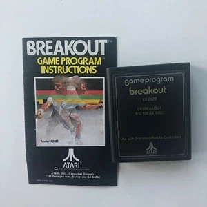 BREAKOUT Atari 2600 CX2622 Original Game Cartridge and Manual - Picture 1 of 1