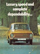 Skoda S110 L Saloon 1973 UK Market Foldout Sales Brochure
