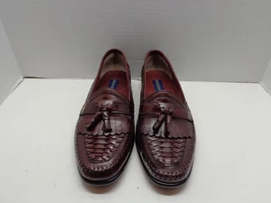 Giorgio Brutini Woven Tassel Loafer Kiltie, Burgundy, 12D, Light Wear - Picture 1 of 13