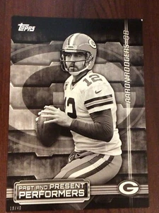 Aaron Rodgers Bart Starr Packers 19/49 made 2015 Topps Past/Present 5x7 Silver - Bild 1 von 2