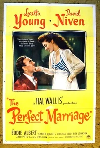 Loretta Young y David Niven tuvieron EL MATRIMONIO PERFECTO (1946 póster de película) - Imagen 1 de 1