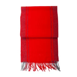 Hugo Boss Red Striped Wool Scarf 20819 - Picture 1 of 3