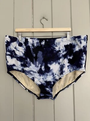 Nuevo con etiquetas Pantalones de Bikini Avenue Natación Calzoncillo 24 Cúmulus Azul Tie Dye Tire Alto NUEVO Foto 1 de 4