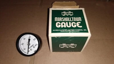 Marshalltown Gauge Center Back Mount 0-60 psi 1.5" - 1/8 but not 1/8 NPT - Image 1 of 4