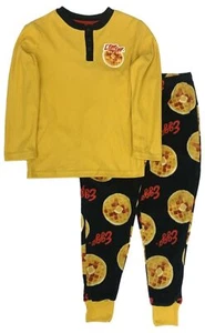 Kelloggs Boys Yellow Eggo Waffle Fleece Pajamas Shirt Sleep Pants Set M 8 - Picture 1 of 1