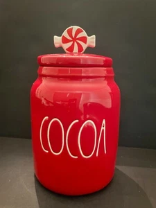 Rae Dunn Red PEPPERMINT COCOA BABY Small Canister Christmas Online Exclusive HTF - Picture 1 of 1