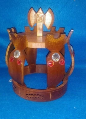 CORONA CROWN PARA SHANGO CHANGO CEDRO DECORADA RELIGION YORUBA ifa