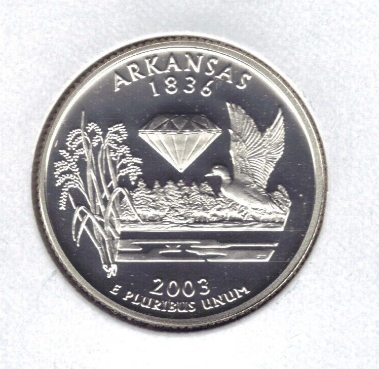 【ビンテージ】新品未開封 2003年 アーカンソー州ロールQuarter 2003 D Arkansas State Quarter. Uncirculated from US Mint