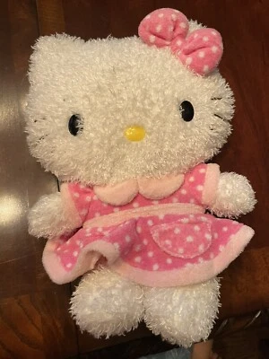 De colección Hello Kitty Peluche Difuso Sanrio Nakajima 12” Difícil de Encontrar Raro Polkadot En muy buena condición 💕 Foto 1 de 4