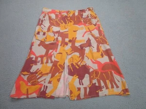 Da-Nang Skirt Womens S Yellow Brown Orange Safari Animal Print Cargo Ladies 30 - Picture 1 of 12
