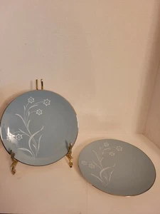Vintage Flintridge Reverie Strata Blue 2 Luncheon/Salad Plates , Circa 1960"s - Picture 1 of 6