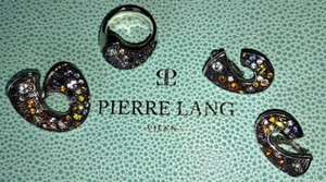 Pierre Lang 3tlg. Set - Ring (Gr.8) , Anhänger, Ohrringe - Farbe Multicolor   - Bild 1 von 5
