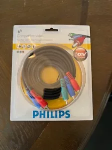 Component Video Cable RCA 6 ft RGB HDTV DVD VCR Brand New in Package - Picture 1 of 3